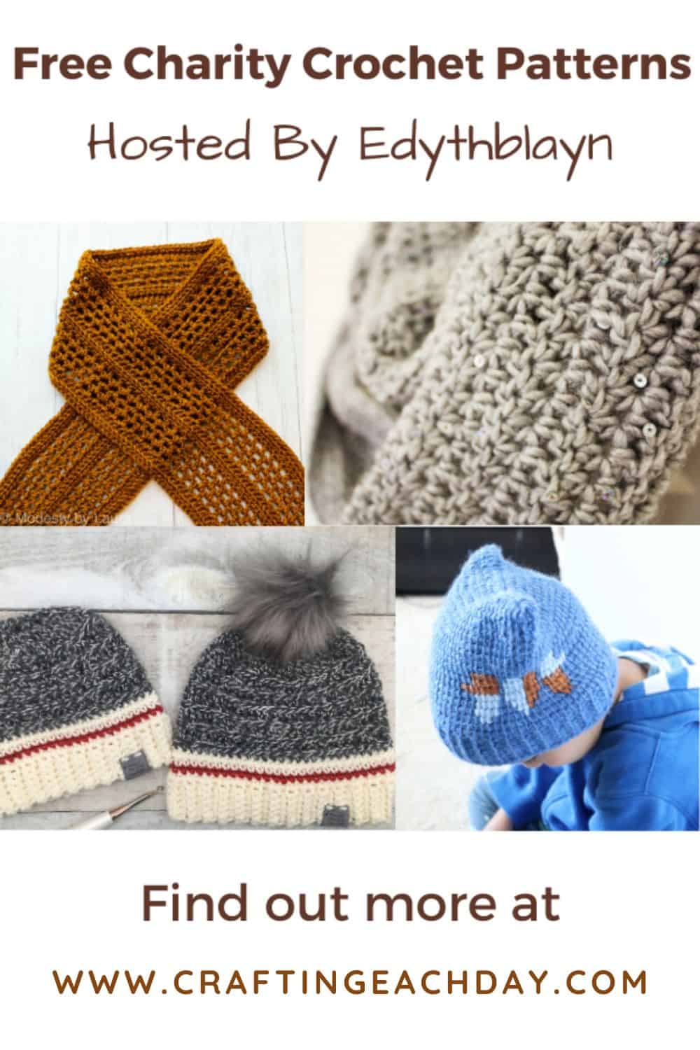 Crochet Hat and Scarf Patterns for Charity Crafting Each Day