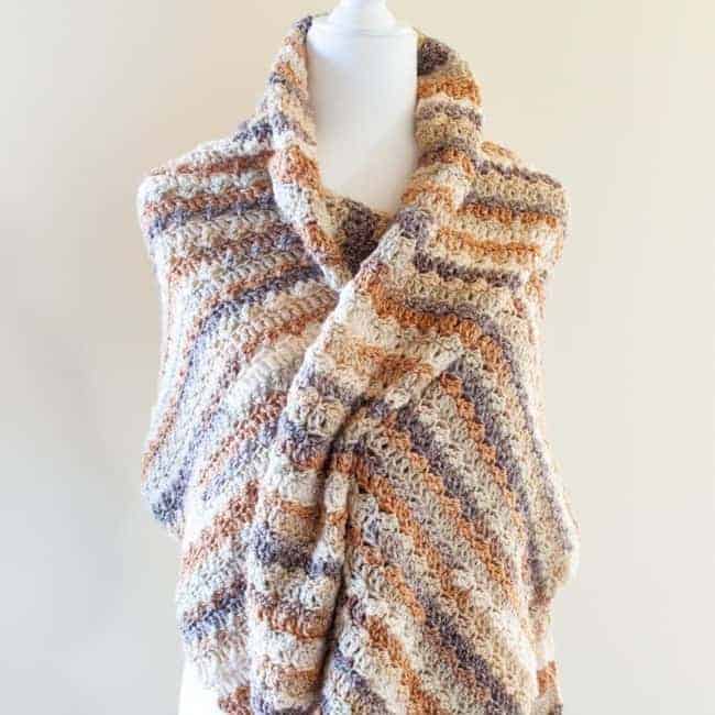 Simple and Easy Crochet Wrap Pattern - Crafting Each Day