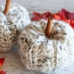 chunky crochet pumpkin