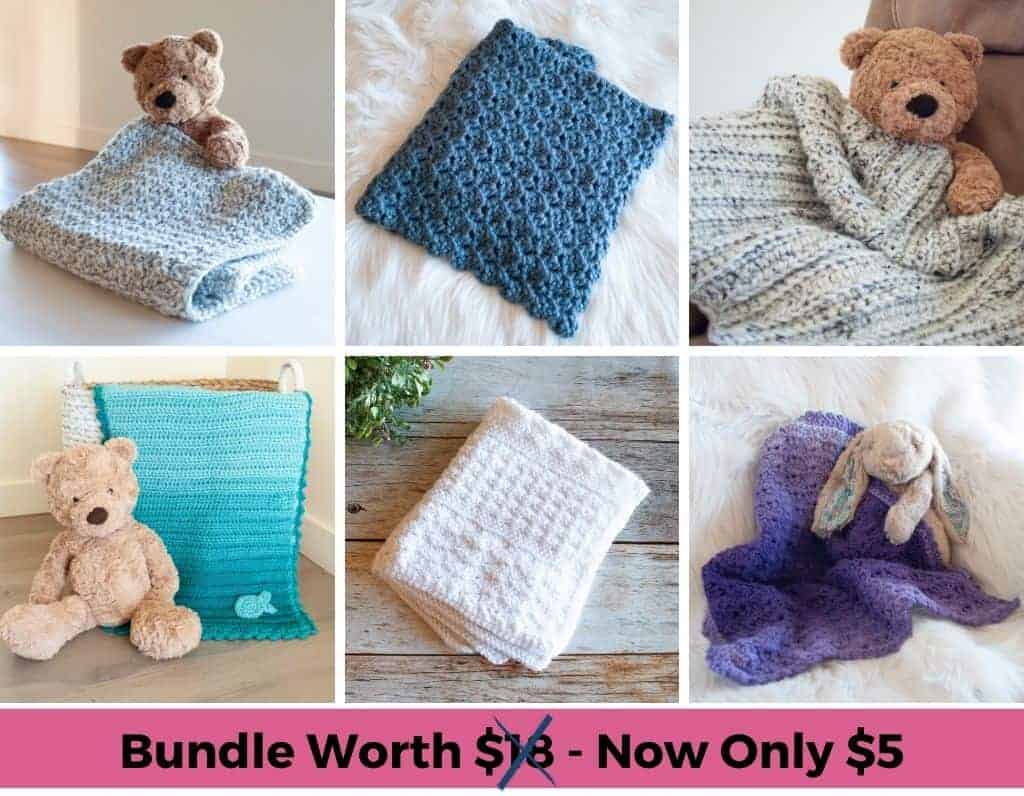 six crochet baby blankets