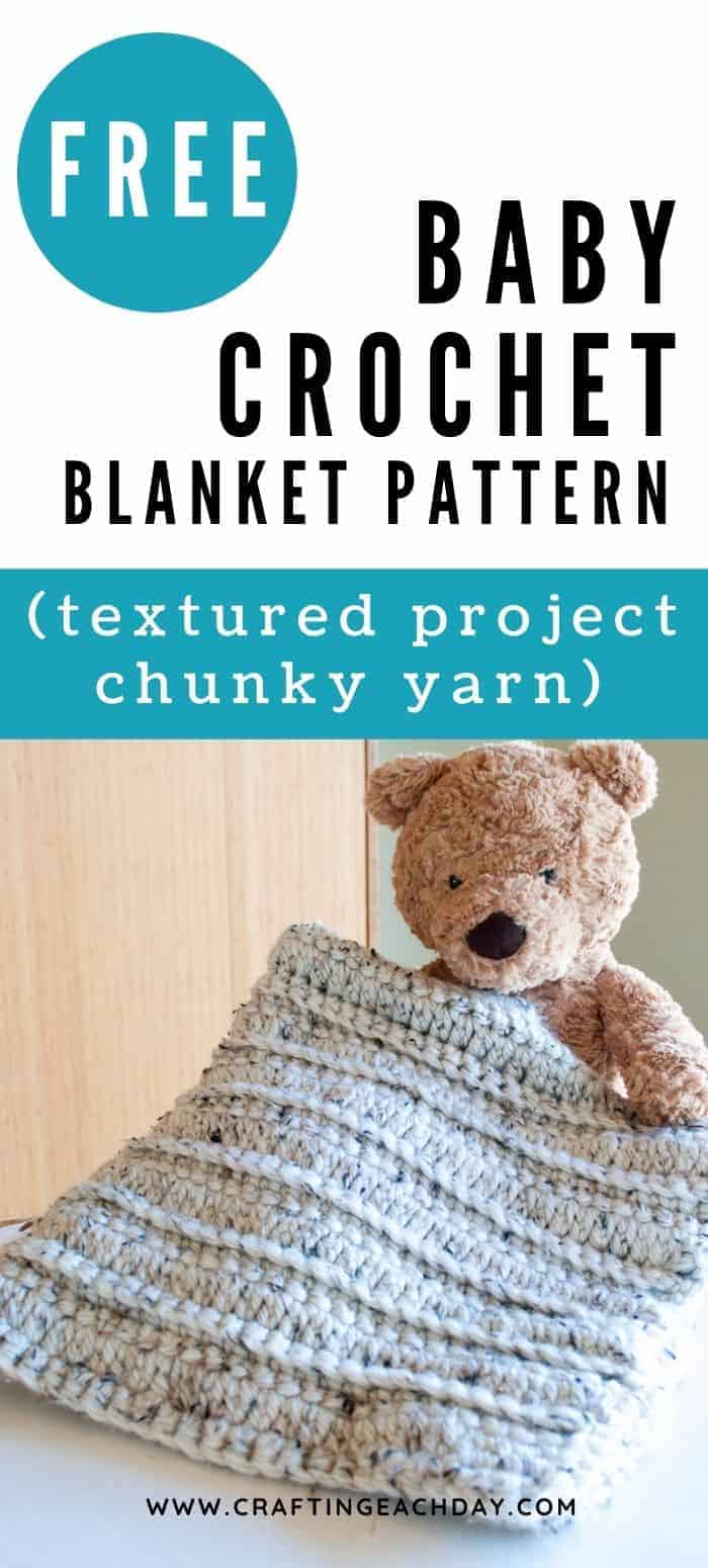 Textured Crochet Blanket Pattern - Crafting Each Day