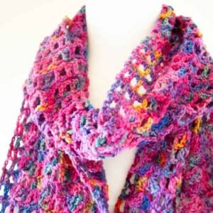 Lace Scarf - Stashbusting Crochet Project - Crafting Each Day