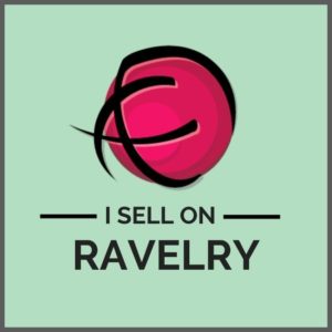 button saying i sell on ravelry