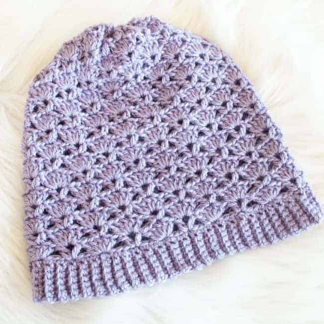 shell stitch crochet hat