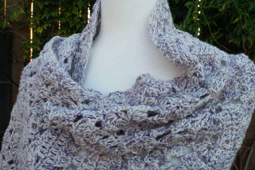 close up of neckline of wrap