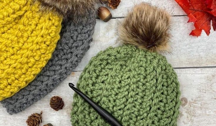 Easy Free Crochet Hat Pattern Make - Super Bulky Yarn - Pretty Darn Adorable