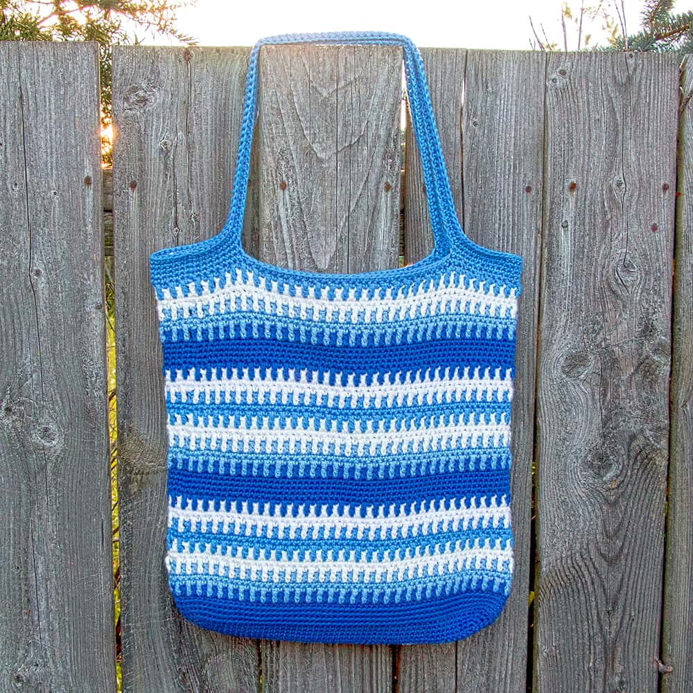 Crochet Simple Tote Bag Pattern Bicolor Bag Crochet Purse 