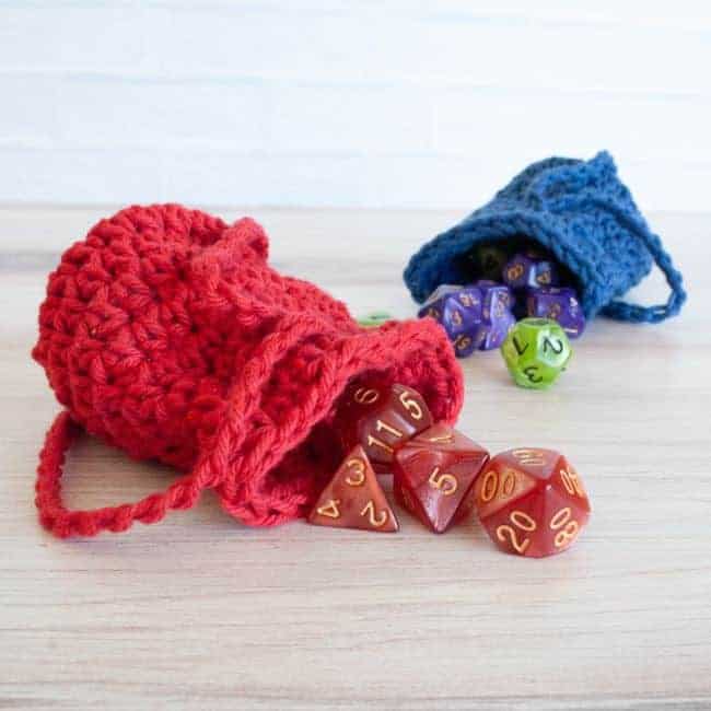 Quick Crochet Dice Bag (free and easy pattern) - Crafting Each Day
