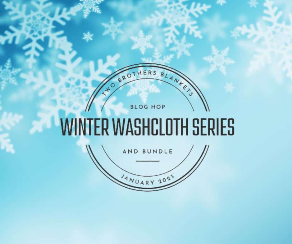 logo reading winter washcloth series